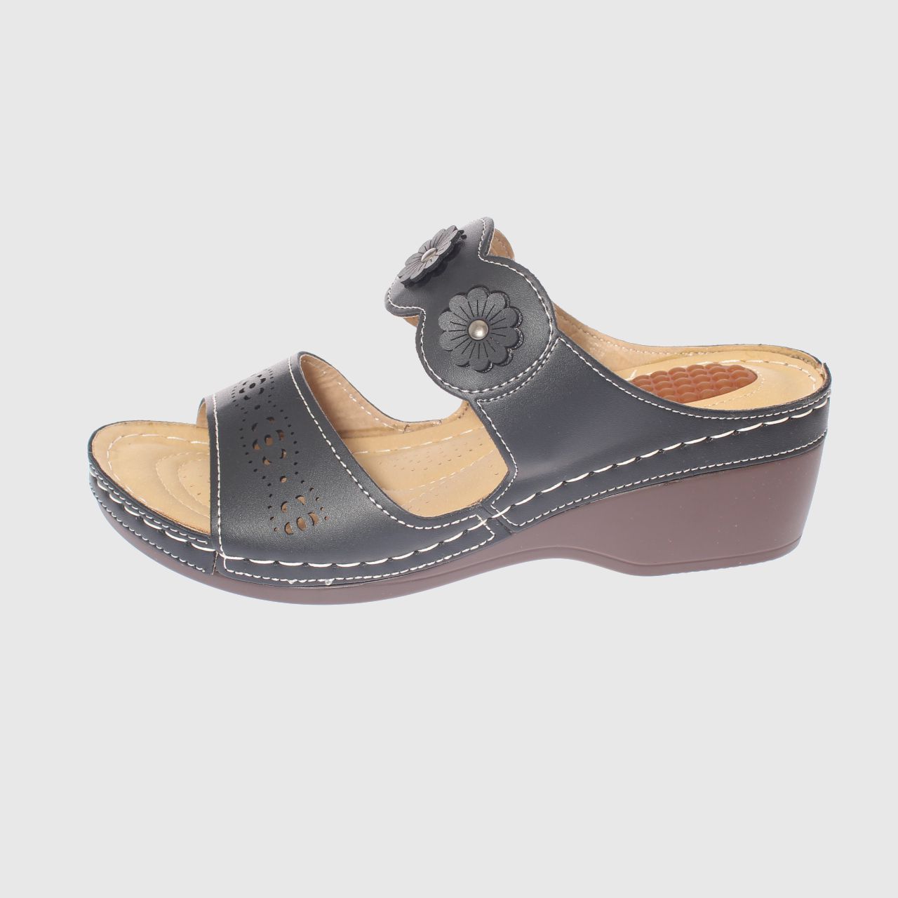 SANDALIAS MUJER VÍA FRANCA NEGRO CONFORT MODELO ITALIANO ART. 5ASK73323BLACK - 2