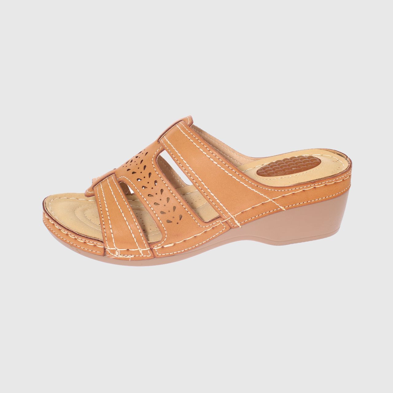SANDALIAS MUJER VÍA FRANCA CAMEL CONFORT MODELO ITALIANO ART. 5ASK73327CAMEL - 2