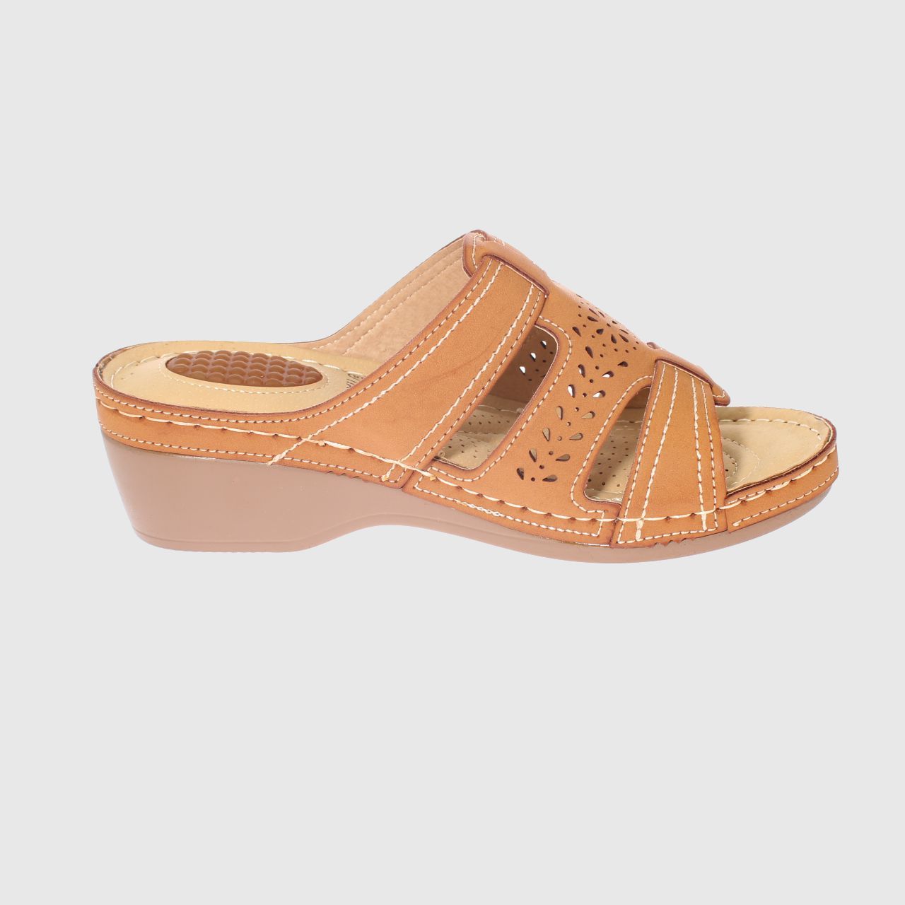 SANDALIAS MUJER VÍA FRANCA CAMEL CONFORT MODELO ITALIANO ART. 5ASK73327CAMEL - 4