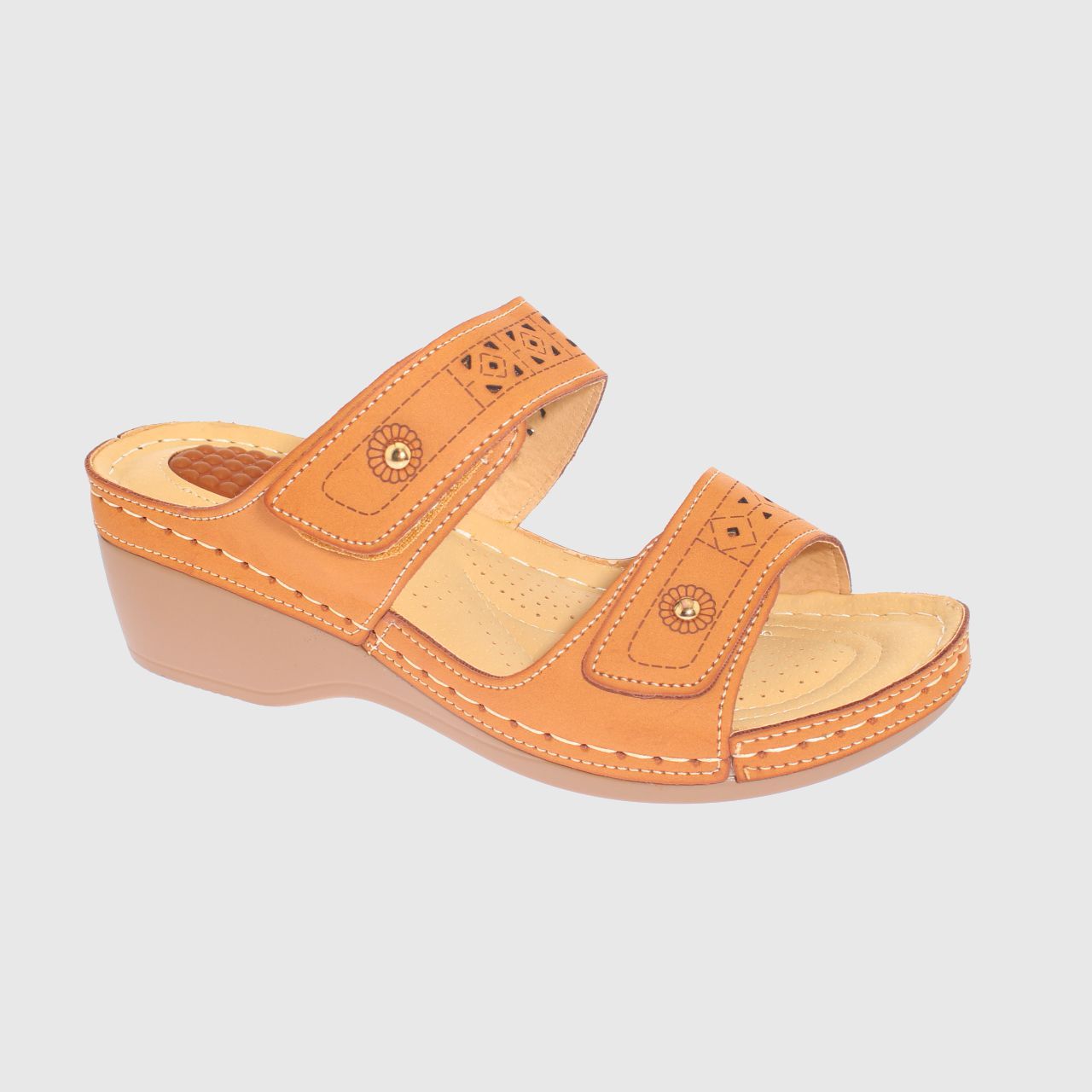 SANDALIAS MUJER VÍA FRANCA CAMEL CONFORT MODELO ITALIANO ART. 5ASK73321CAMEL - 1