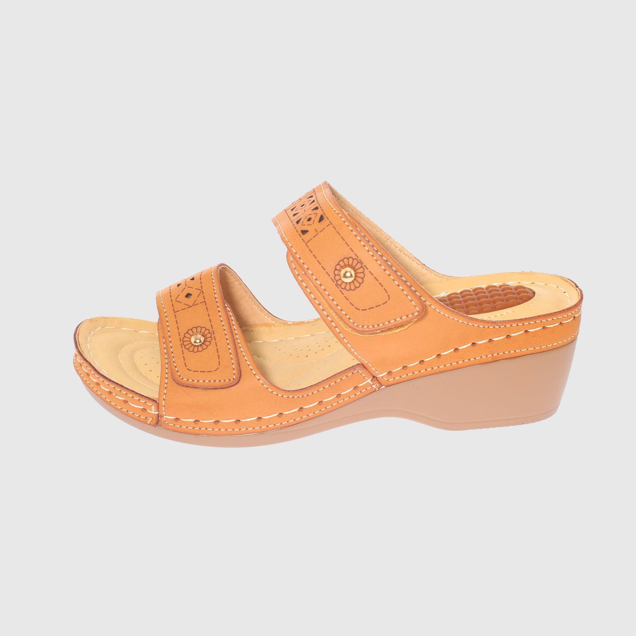 SANDALIAS MUJER VÍA FRANCA CAMEL CONFORT MODELO ITALIANO ART. 5ASK73321CAMEL - 2