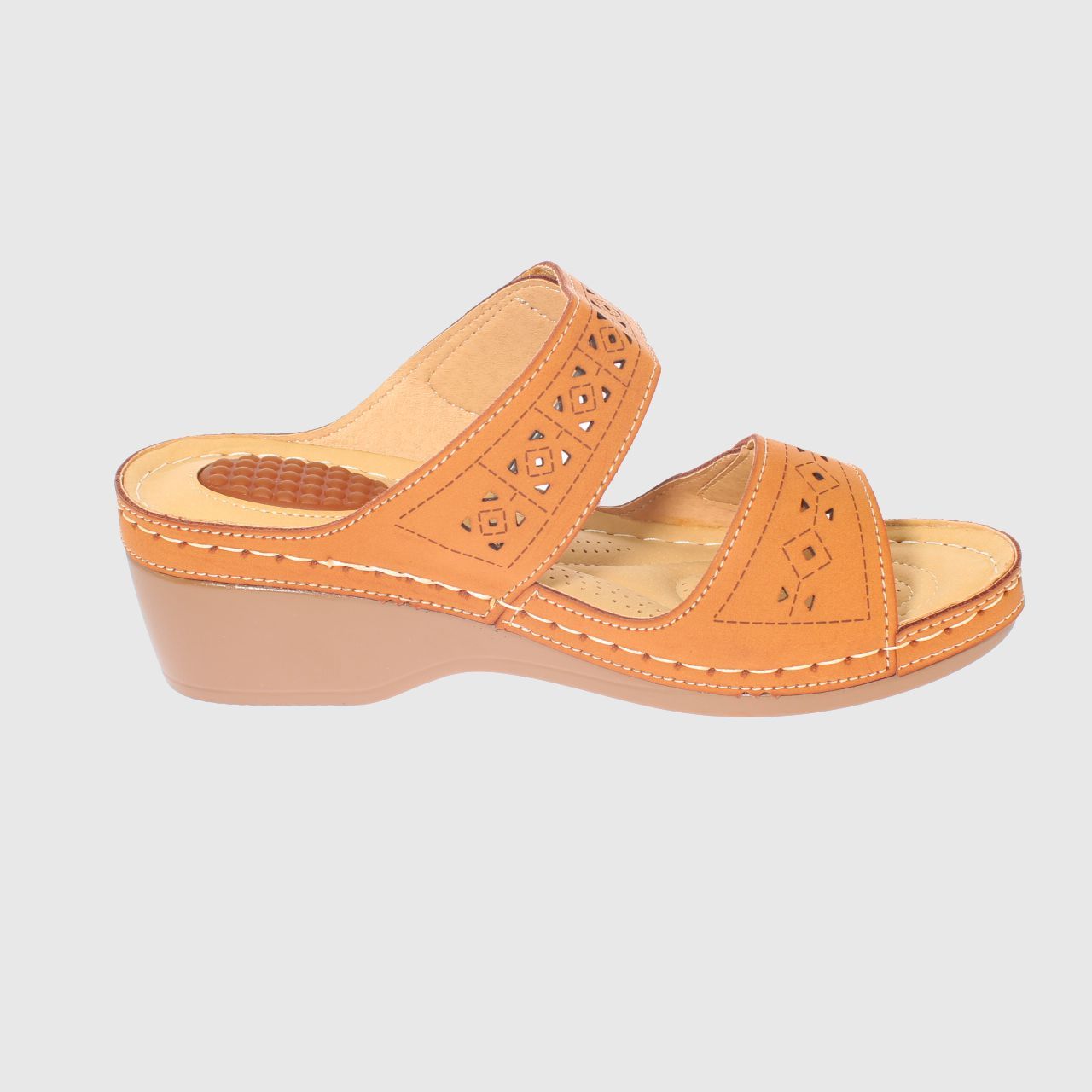 SANDALIAS MUJER VÍA FRANCA CAMEL CONFORT MODELO ITALIANO ART. 5ASK73321CAMEL - 4