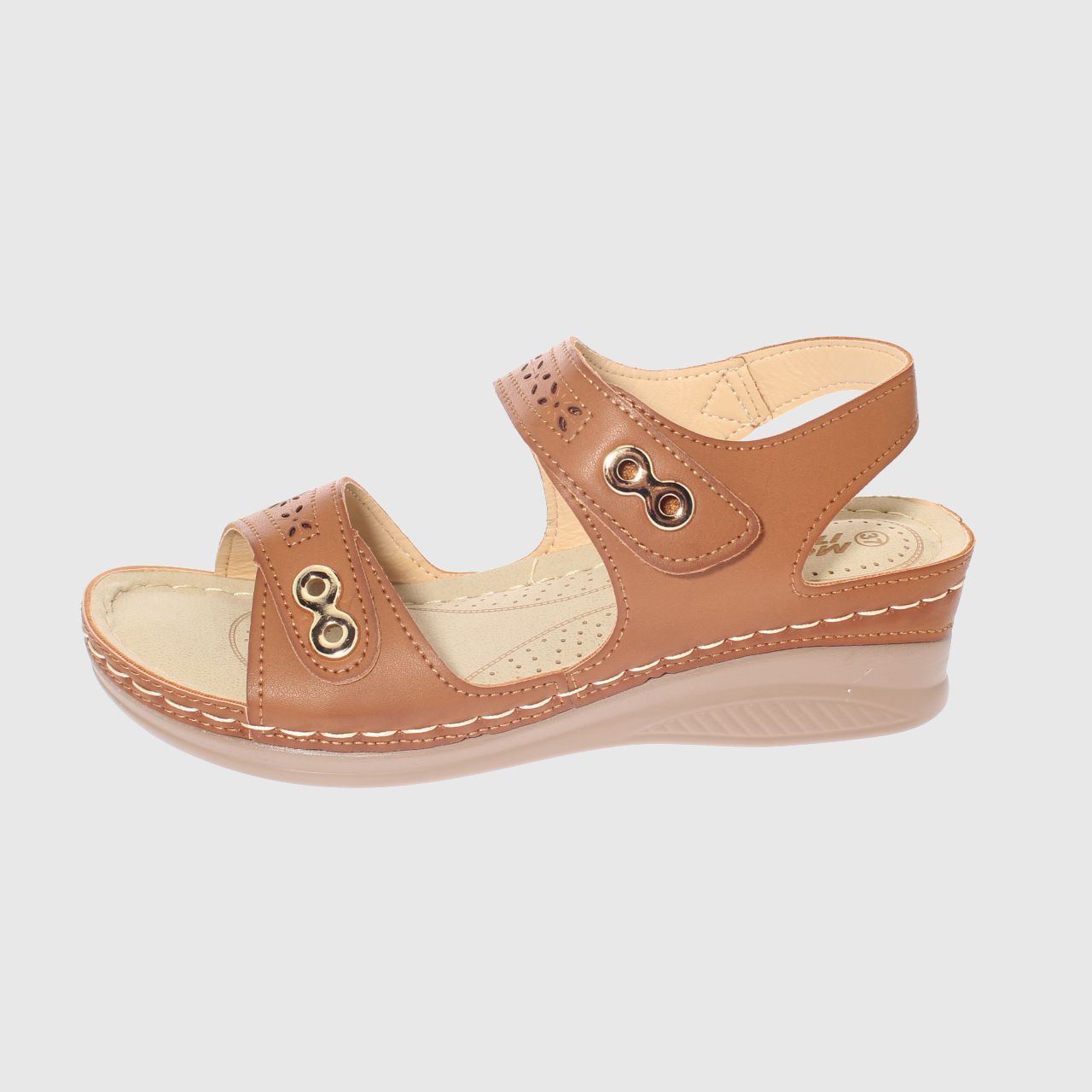 SANDALIAS MUJER VÍA FRANCA CAMEL CONFORT MODELO ITALIANO ART. 5ASK76613CAMEL - 2