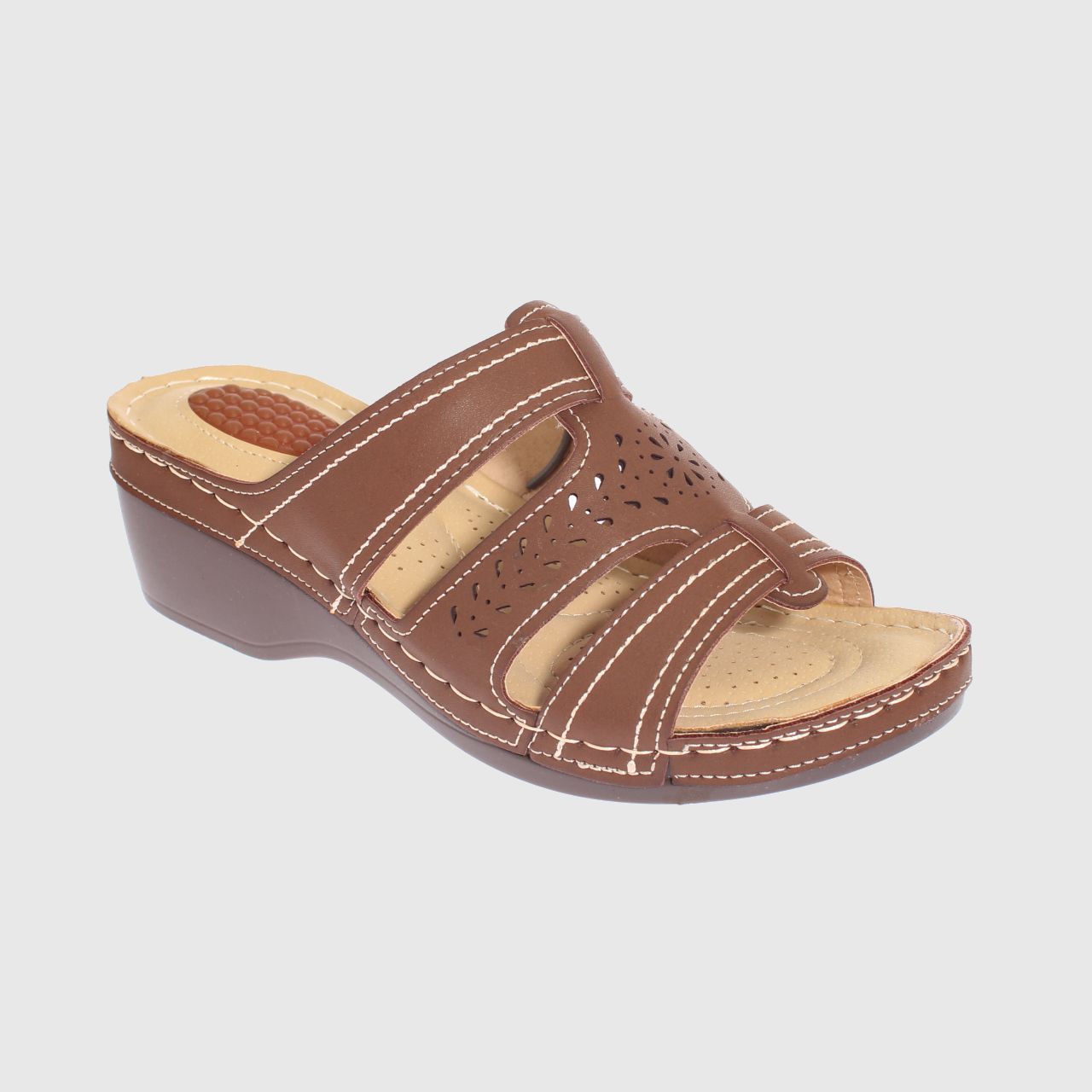 SANDALIAS MUJER VÍA FRANCA CAFÉ CONFORT MODELO ITALIANO ART. 5ASK73327BROWN - 1