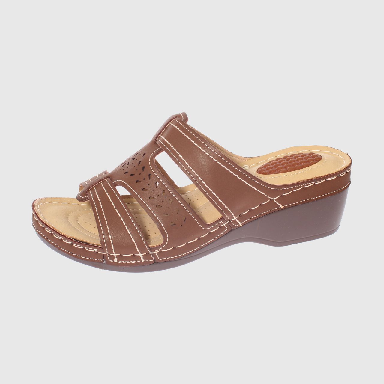 SANDALIAS MUJER VÍA FRANCA CAFÉ CONFORT MODELO ITALIANO ART. 5ASK73327BROWN - 2