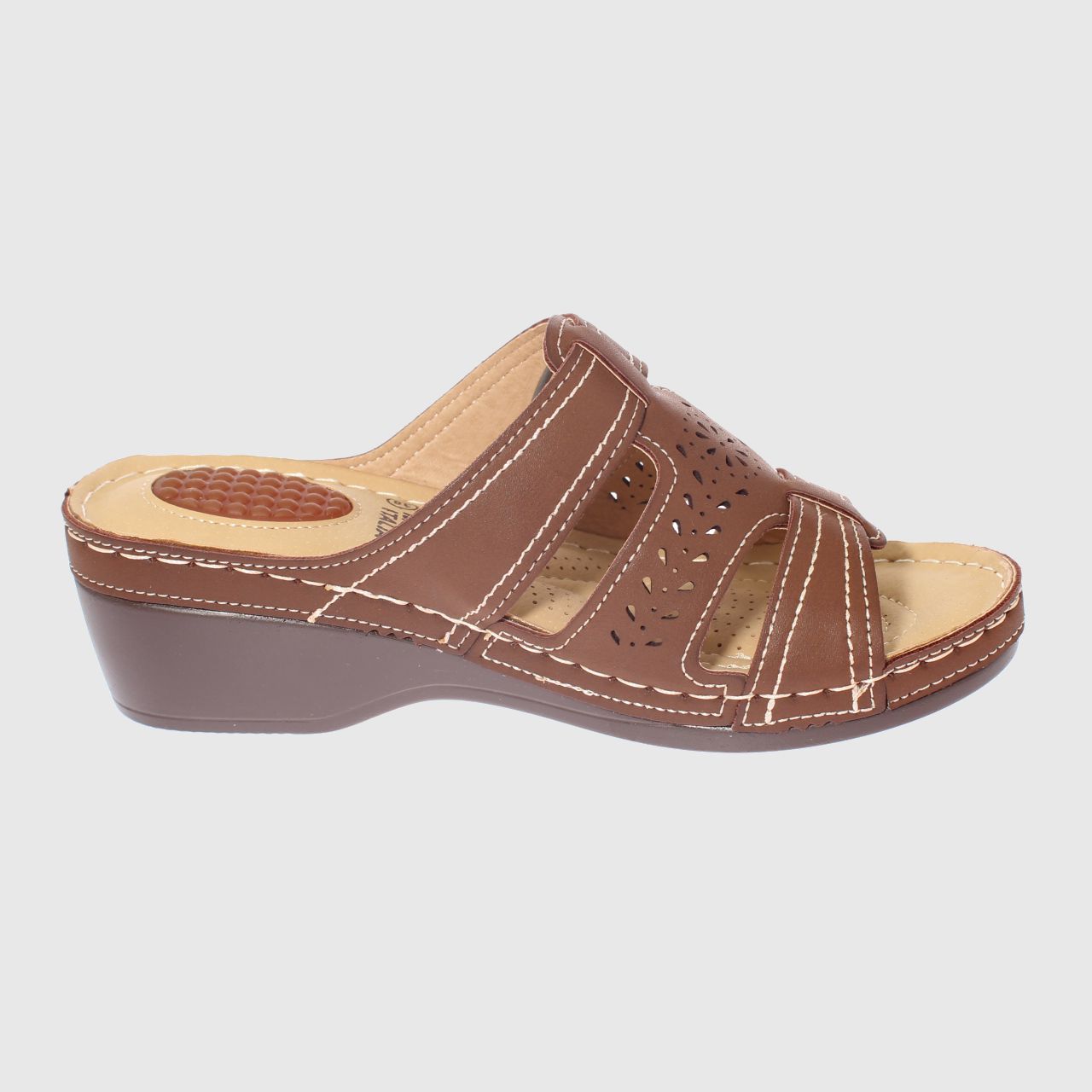 SANDALIAS MUJER VÍA FRANCA CAFÉ CONFORT MODELO ITALIANO ART. 5ASK73327BROWN - 4