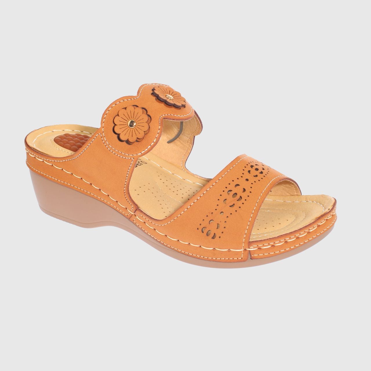 SANDALIAS MUJER VÍA FRANCA CAMEL CONFORT MODELO ITALIANO ART. 5ASK73323CAMEL - 1