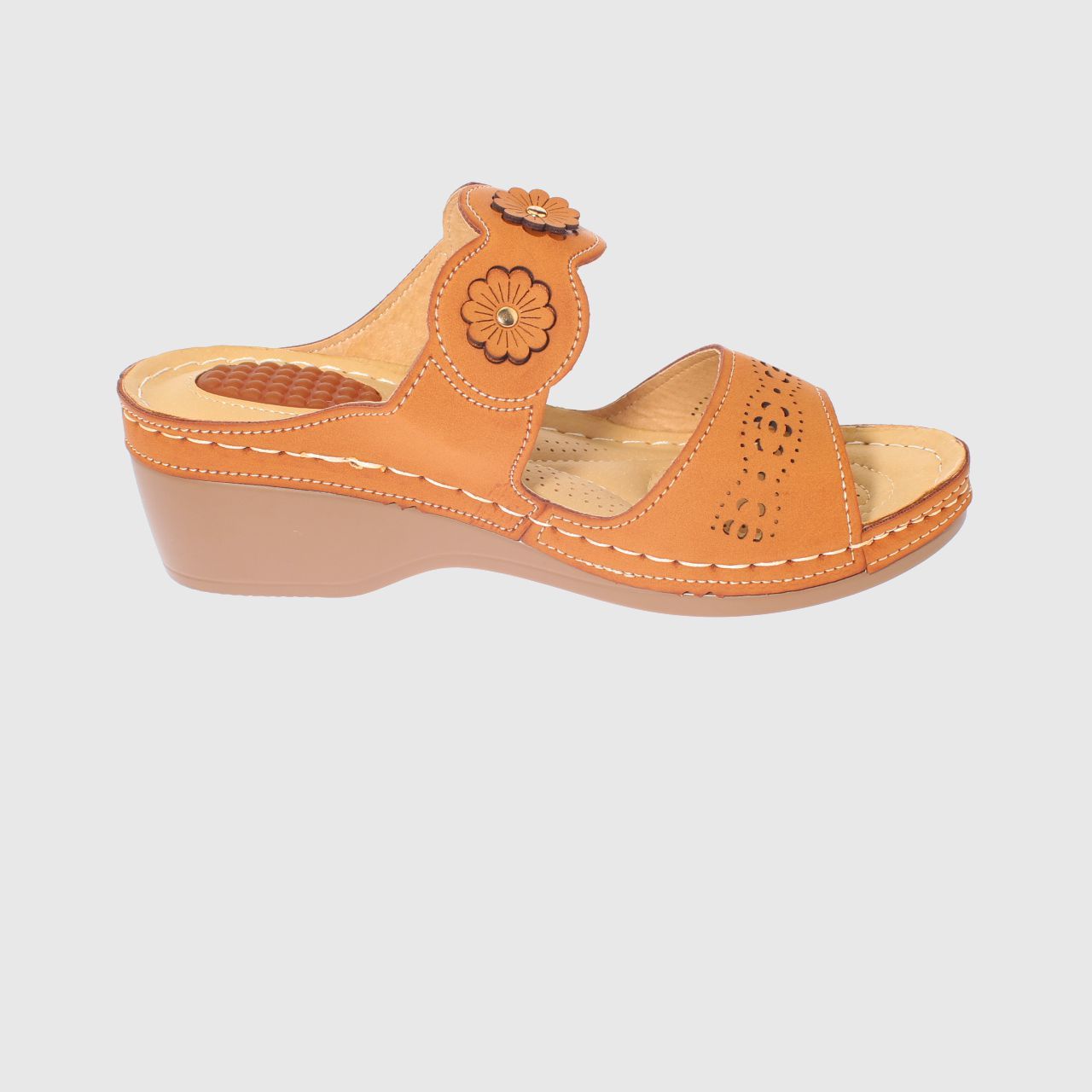 SANDALIAS MUJER VÍA FRANCA CAMEL CONFORT MODELO ITALIANO ART. 5ASK73323CAMEL - 4