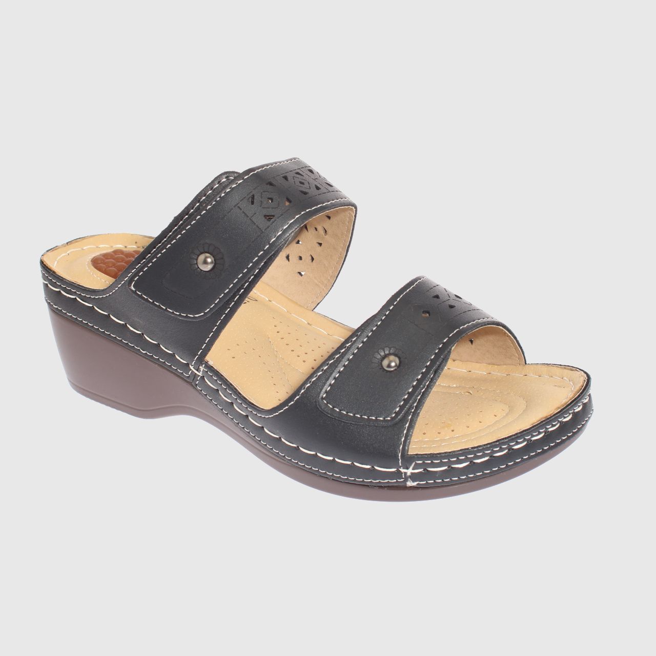 SANDALIAS MUJER VÍA FRANCA NEGRO CONFORT MODELO ITALIANO ART. 5ASK73321BLACK - 1