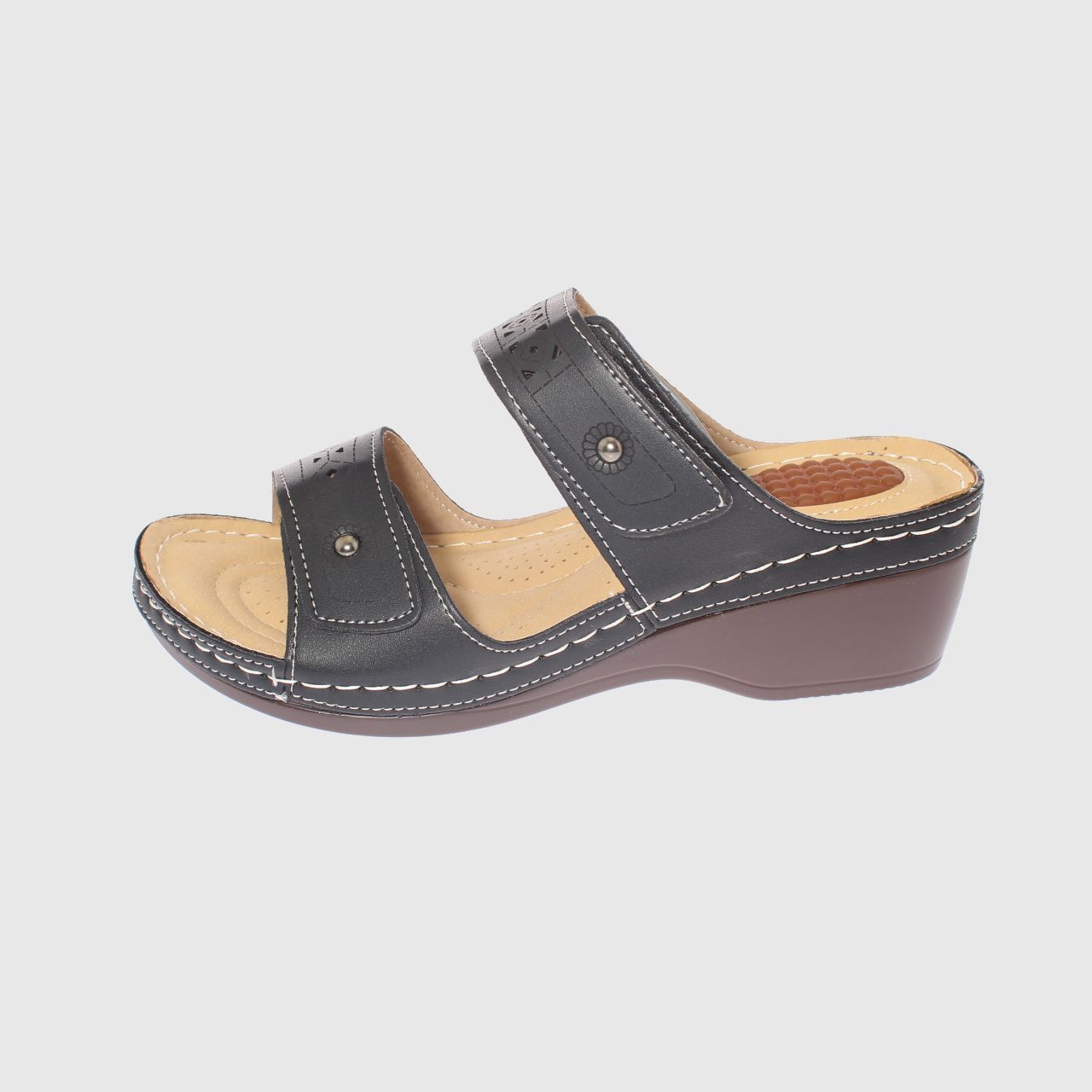 SANDALIAS MUJER VÍA FRANCA NEGRO CONFORT MODELO ITALIANO ART. 5ASK73321BLACK - 2