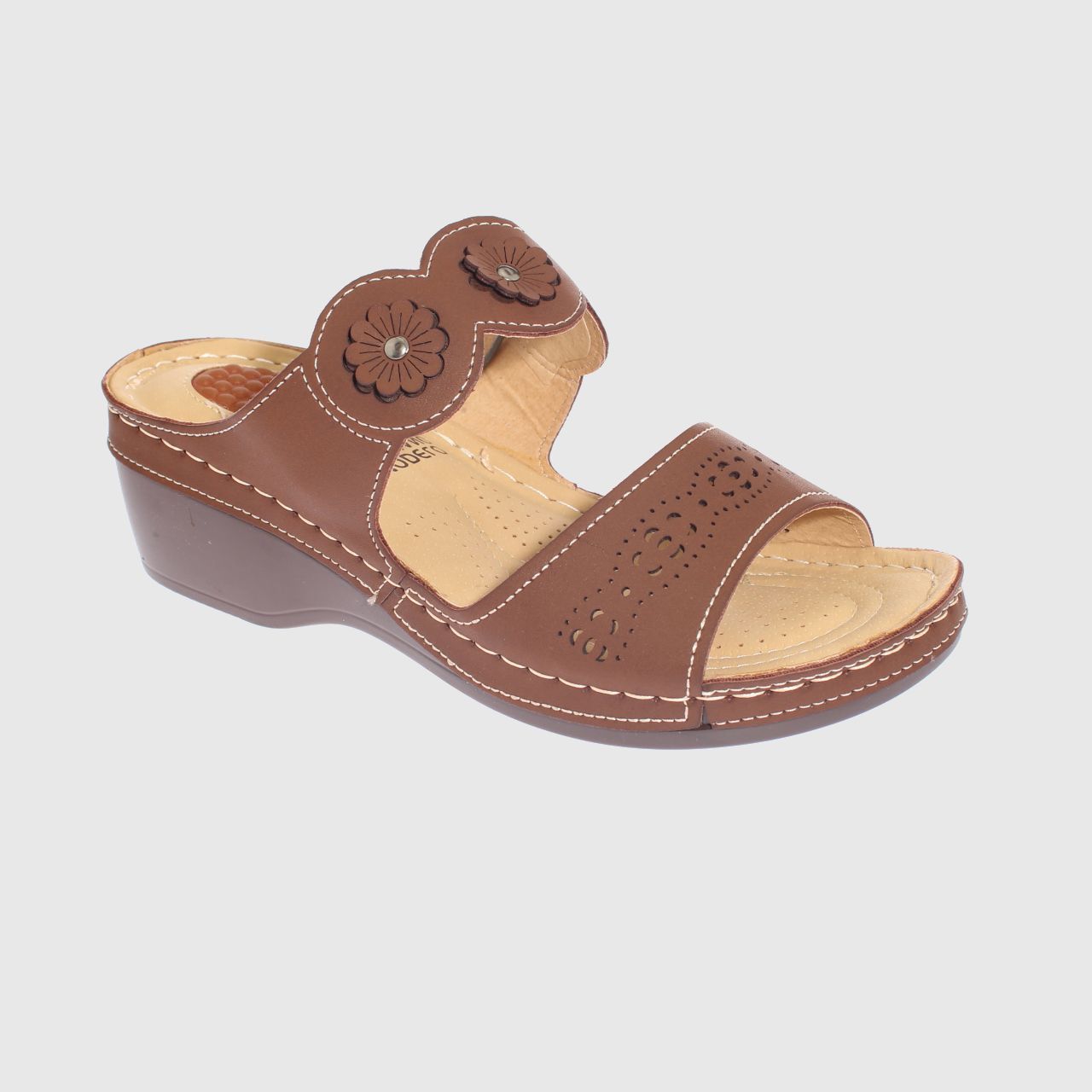 SANDALIAS MUJER VÍA FRANCA CAFÉ CONFORT MODELO ITALIANO ART. 5ASK73323BROWN - 1