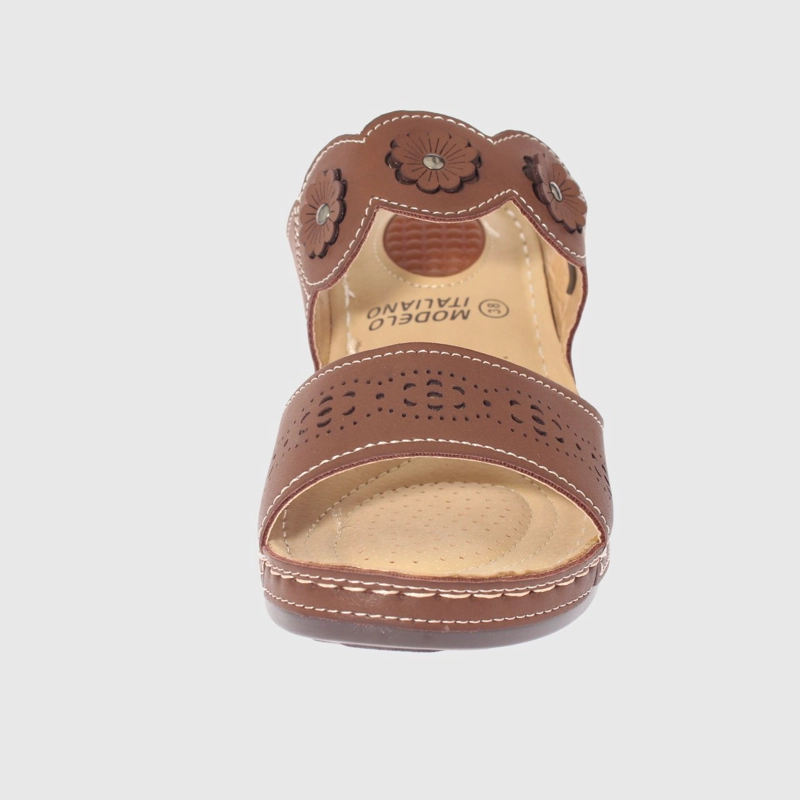 SANDALIAS MUJER VÍA FRANCA CAFÉ CONFORT MODELO ITALIANO ART. 5ASK73323BROWN - 3