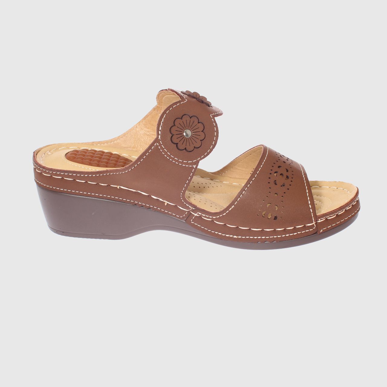 SANDALIAS MUJER VÍA FRANCA CAFÉ CONFORT MODELO ITALIANO ART. 5ASK73323BROWN - 4
