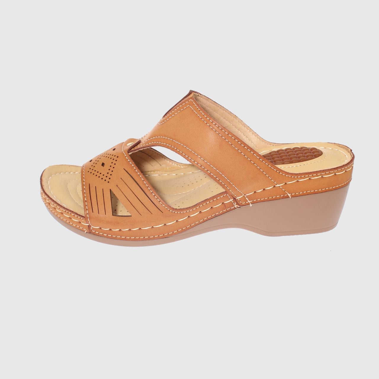 SANDALIAS MUJER VÍA FRANCA CAMEL CONFORT MODELO ITALIANO ART. 5ASK73320CAMEL - 2