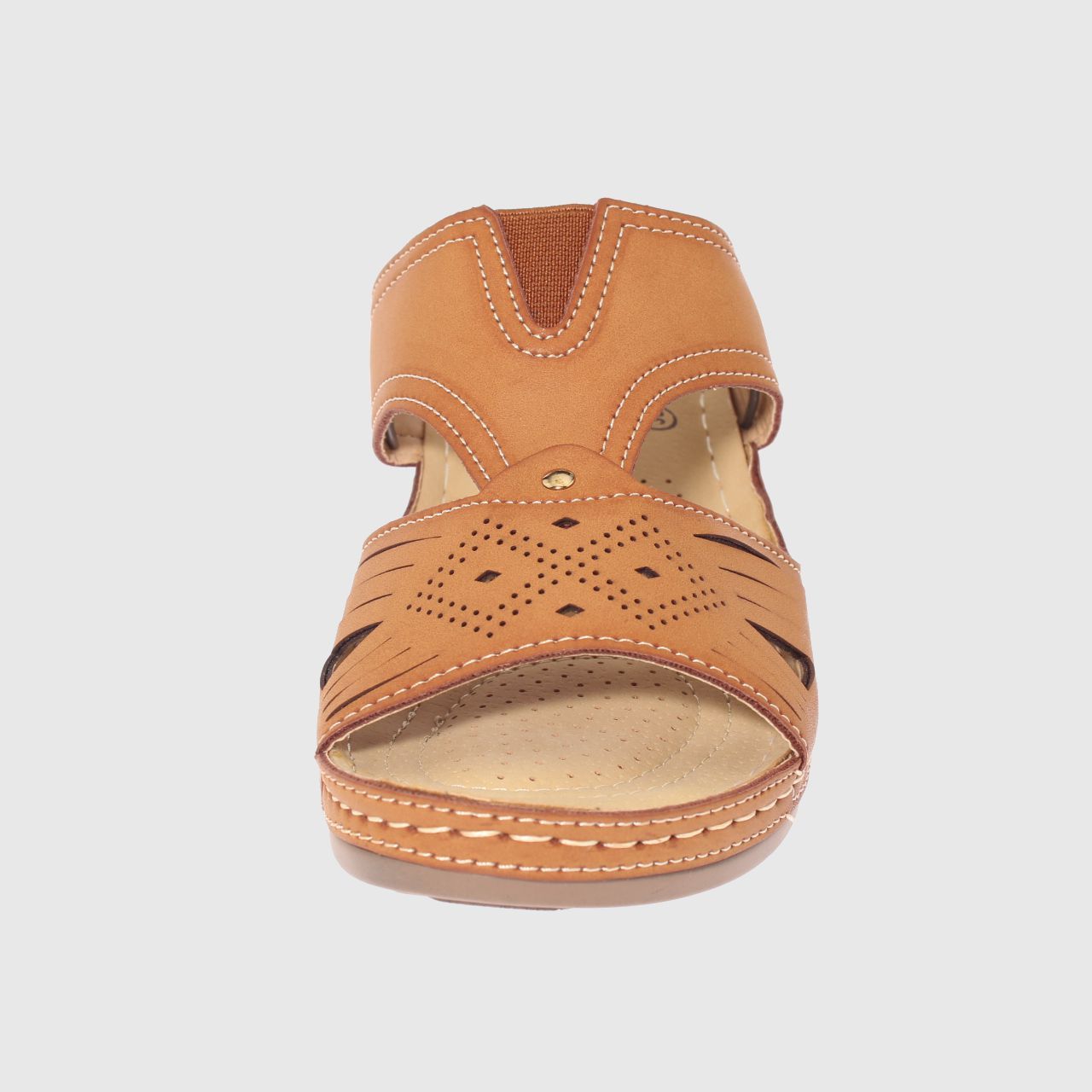 SANDALIAS MUJER VÍA FRANCA CAMEL CONFORT MODELO ITALIANO ART. 5ASK73320CAMEL - 3