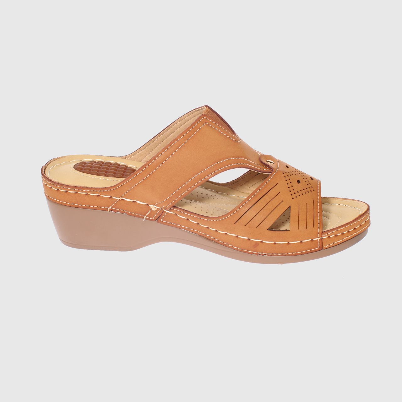 SANDALIAS MUJER VÍA FRANCA CAMEL CONFORT MODELO ITALIANO ART. 5ASK73320CAMEL - 4