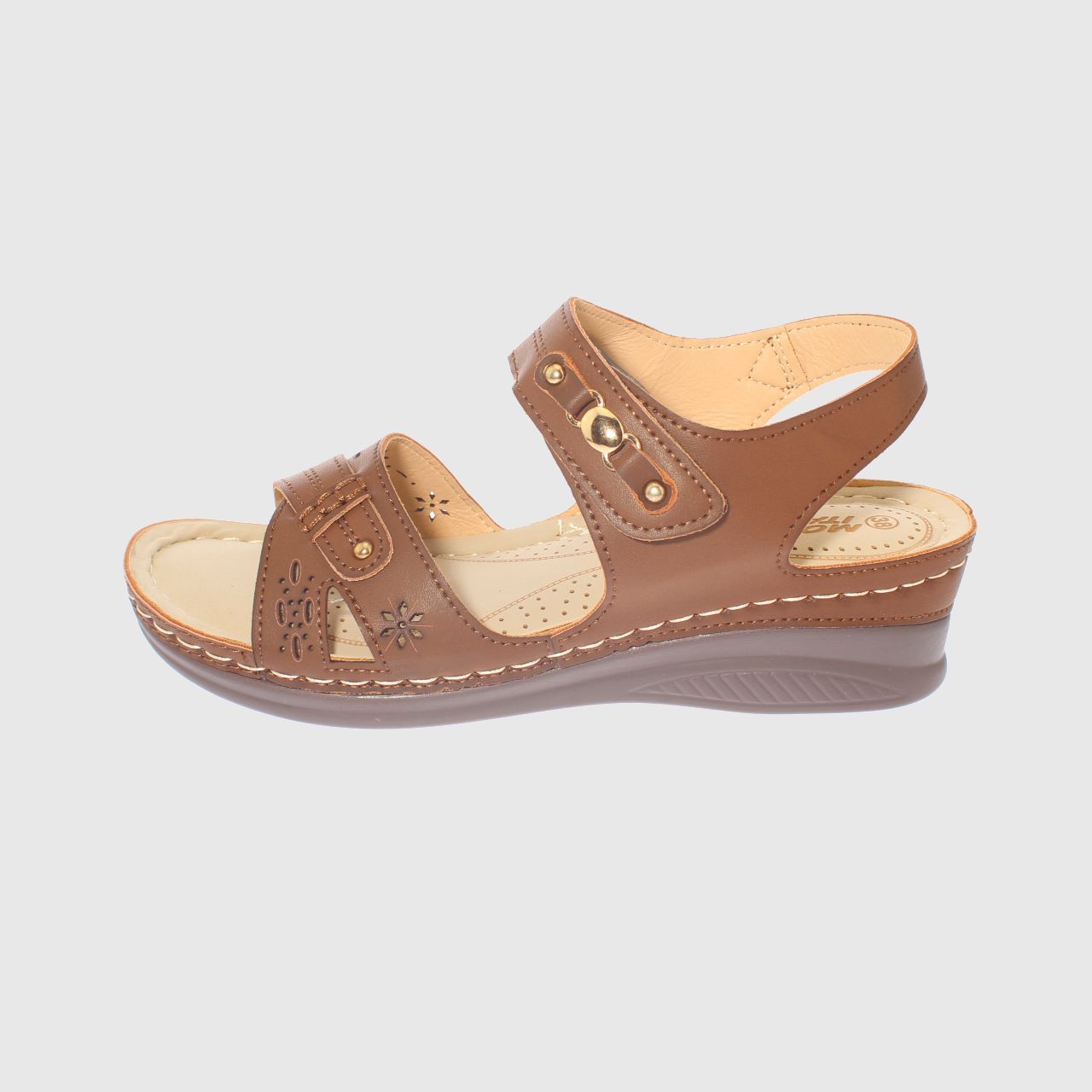 SANDALIA CONFORT CAFE MODELO ITALIANO ART. 5ASK76614BROWN - 2
