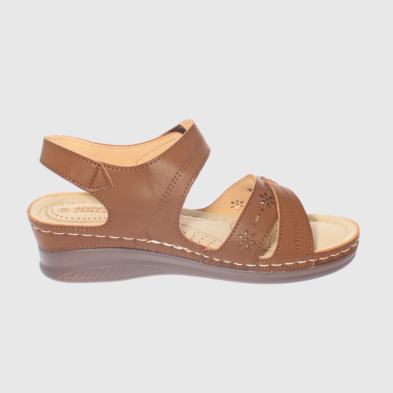 SANDALIA CONFORT CAFE MODELO ITALIANO ART. 5ASK76614BROWN - 4