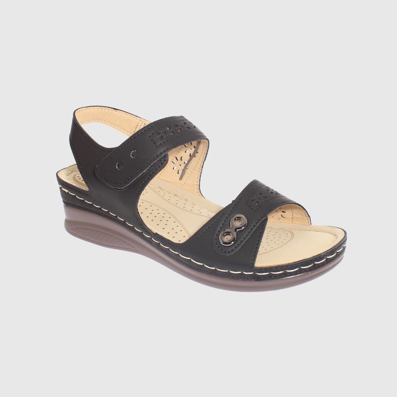 SANDALIAS MUJER VÍA FRANCA NEGRO CONFORT MODELO ITALIANO ART. 5ASK76613BLACK - 1