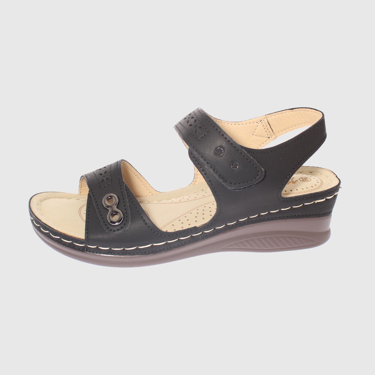 SANDALIAS MUJER VÍA FRANCA NEGRO CONFORT MODELO ITALIANO ART. 5ASK76613BLACK - 2