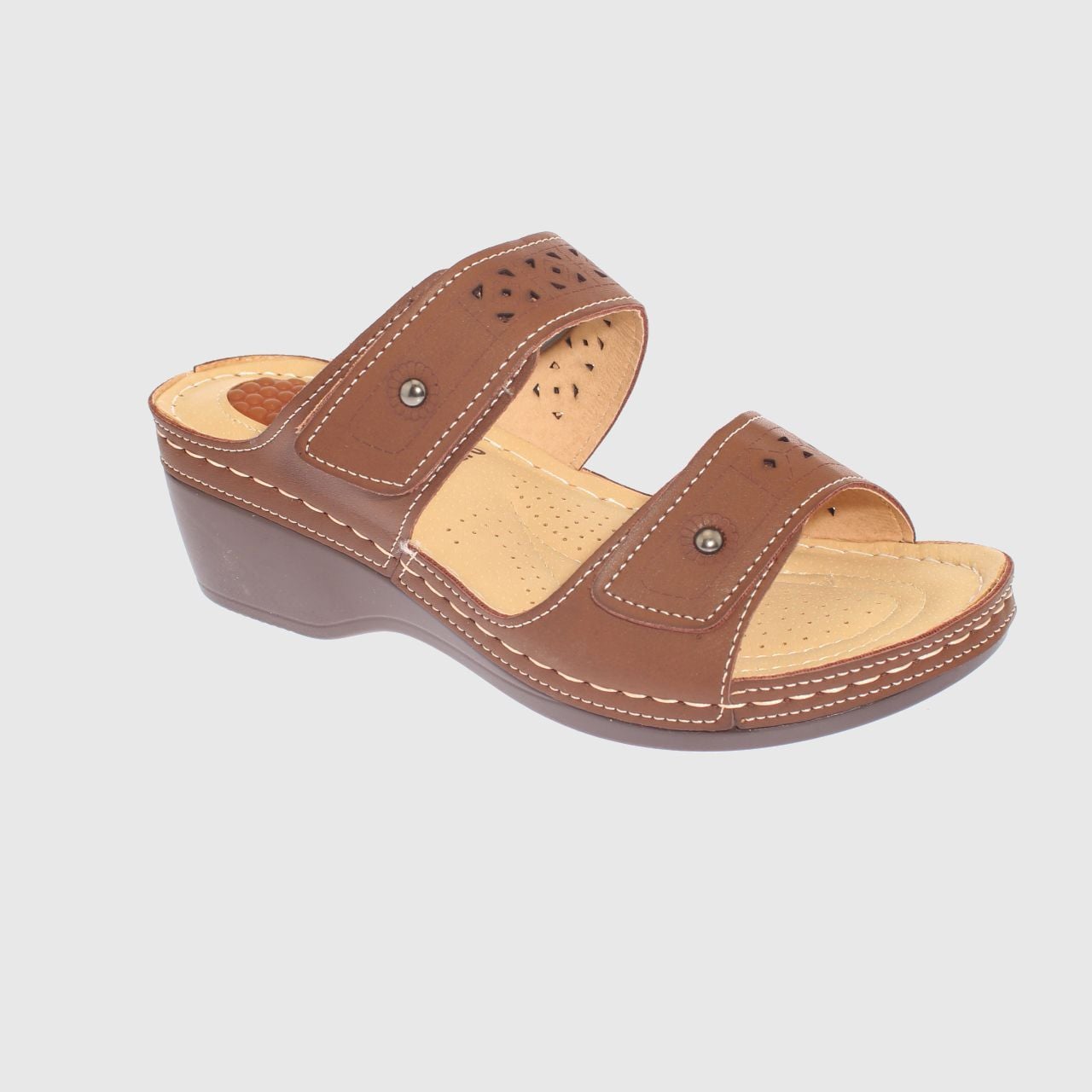 SANDALIA CONFORT CAFE MODELO ITALIANO ART. 5ASK73321BROWN - 1