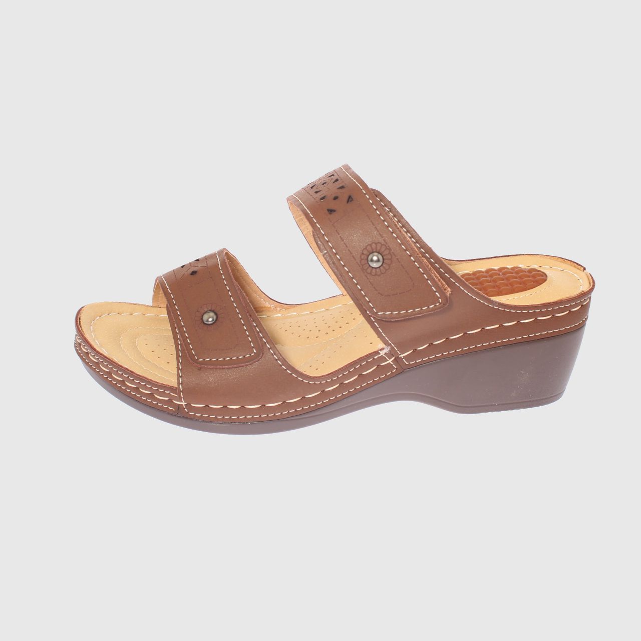 SANDALIA CONFORT CAFE MODELO ITALIANO ART. 5ASK73321BROWN - 2