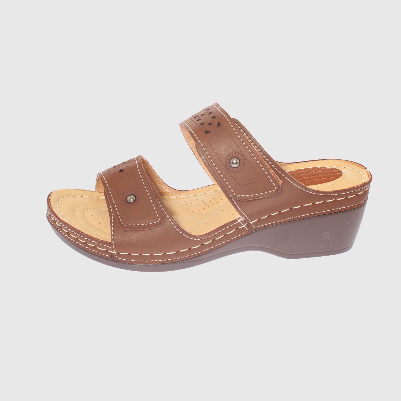 SANDALIA CONFORT CAFE MODELO ITALIANO ART. 5ASK73321BROWN - 2