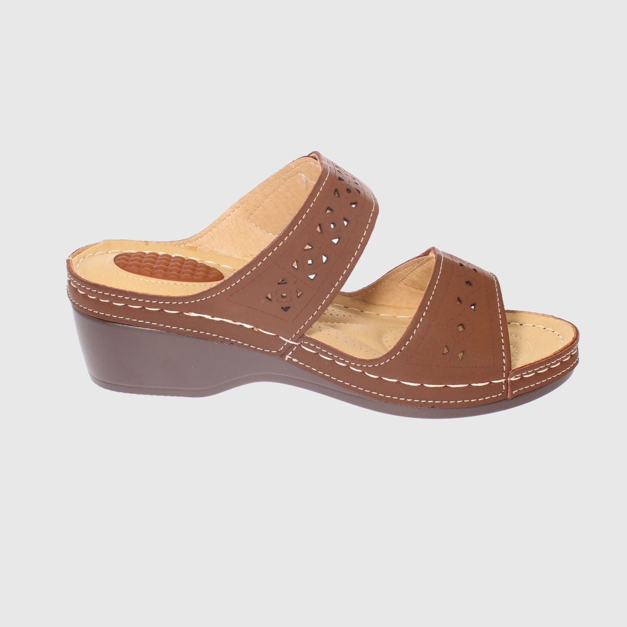 SANDALIA CONFORT CAFE MODELO ITALIANO ART. 5ASK73321BROWN - 4