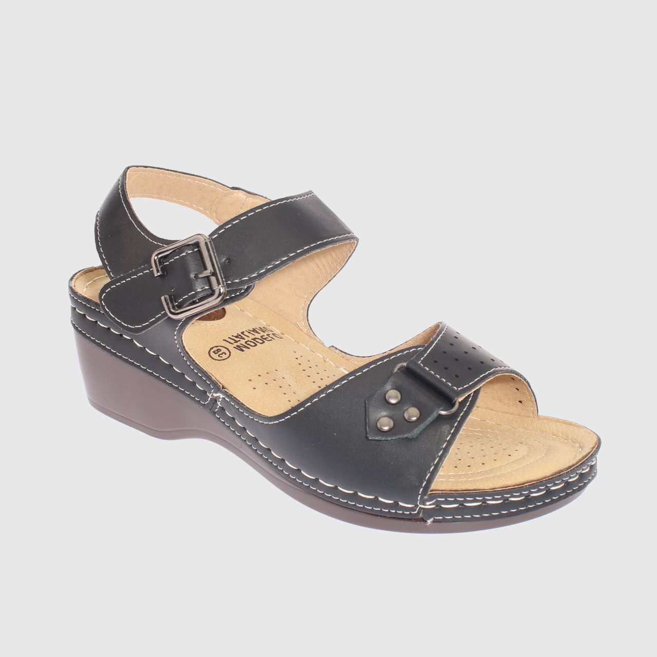 SANDALIAS MUJER VÍA FRANCA NEGRO CONFORT MODELO ITALIANO ART. 5ASK73337BLACK - 1