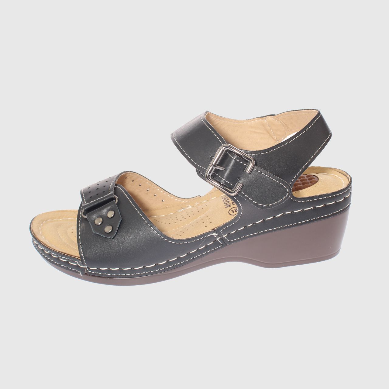 SANDALIAS MUJER VÍA FRANCA NEGRO CONFORT MODELO ITALIANO ART. 5ASK73337BLACK - 2