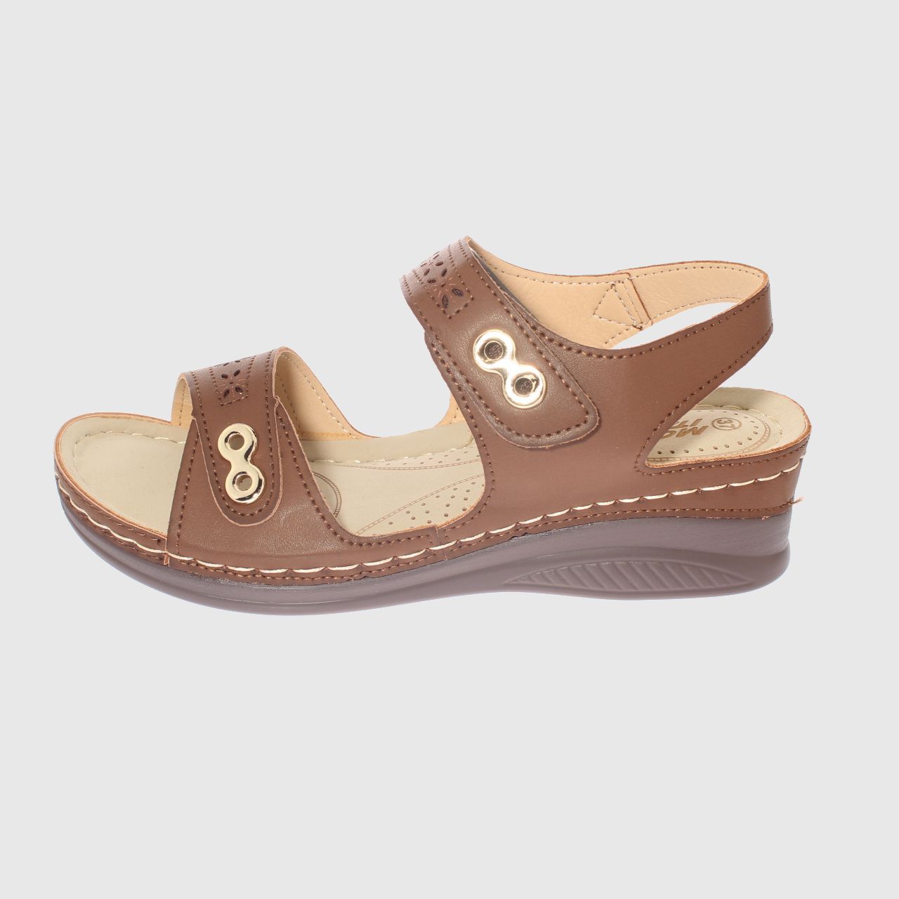 SANDALIAS MUJER VÍA FRANCA CAFÉ CONFORT MODELO ITALIANO ART. 5ASK76613BROWN - 2