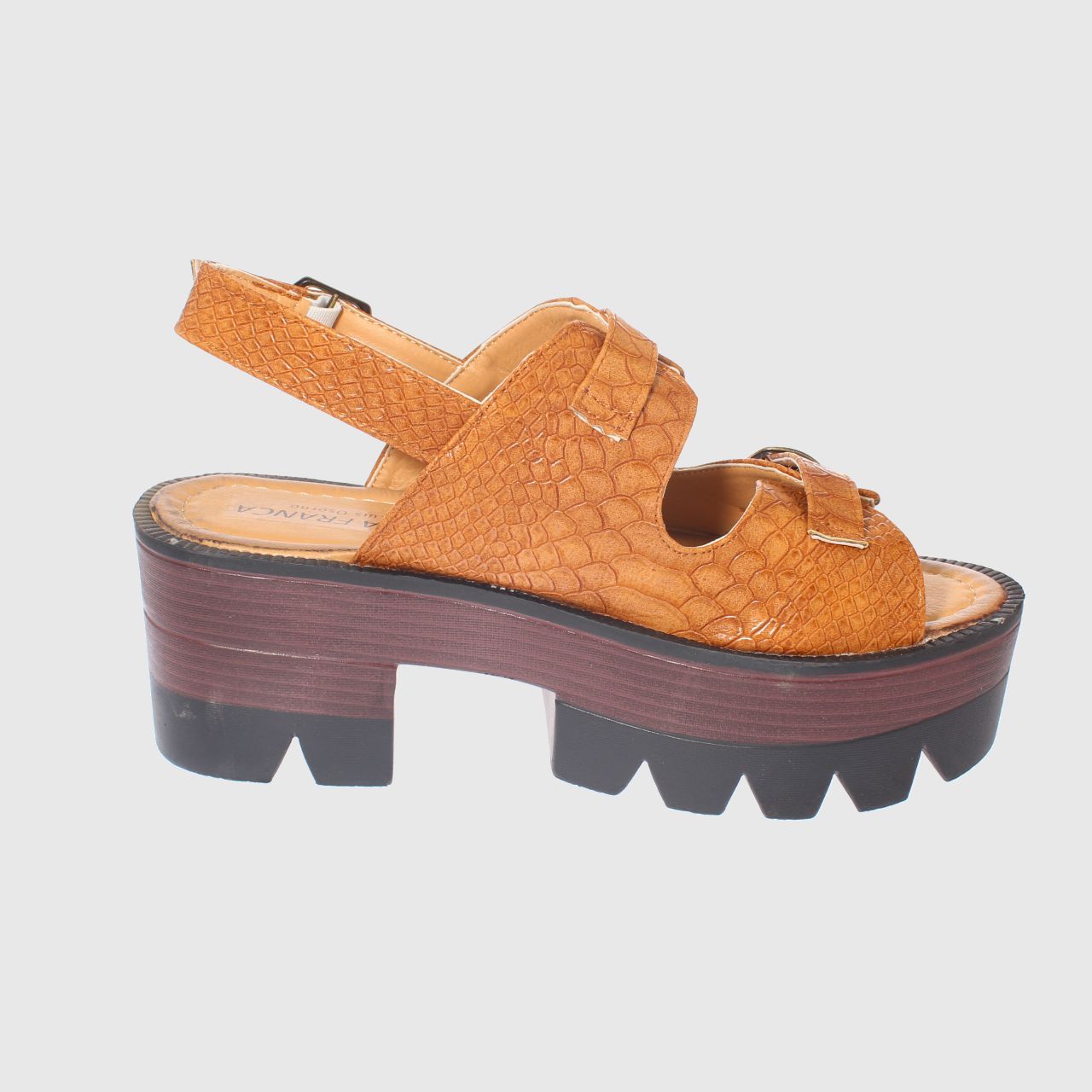 SANDALIAS MUJER VÍA FRANCA PLATAFORMA CROCO TOSTADO ART. 5CG67706CTOSTADO - 4
