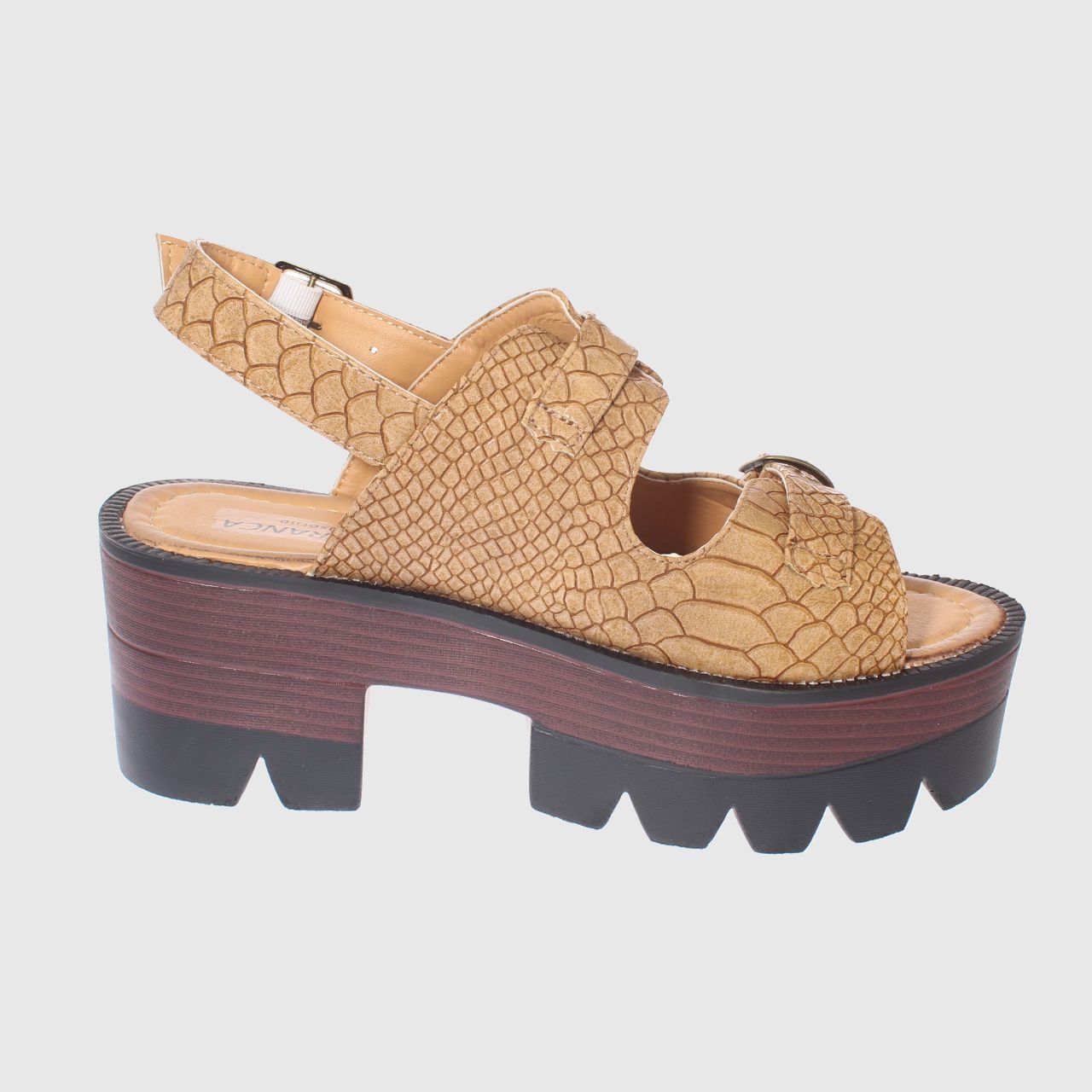 SANDALIA PLATAFORMA CROCO CAMEL VIA FRANCA ART. 5CG67706CCAMEL - 4