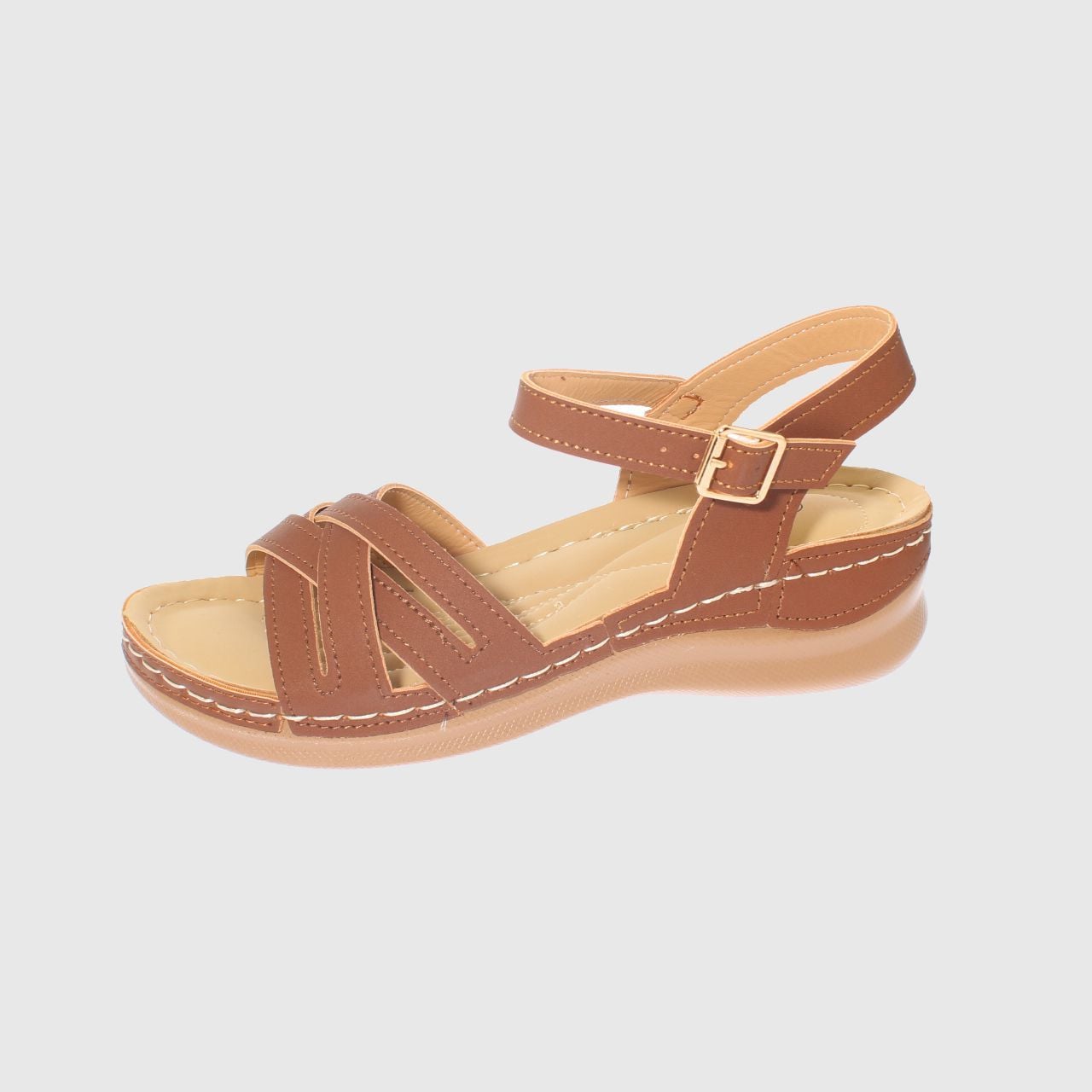 SANDALIA PLATAFORMA CAFE VIA FRANCA ART. 52109B30926DBROWN - 2