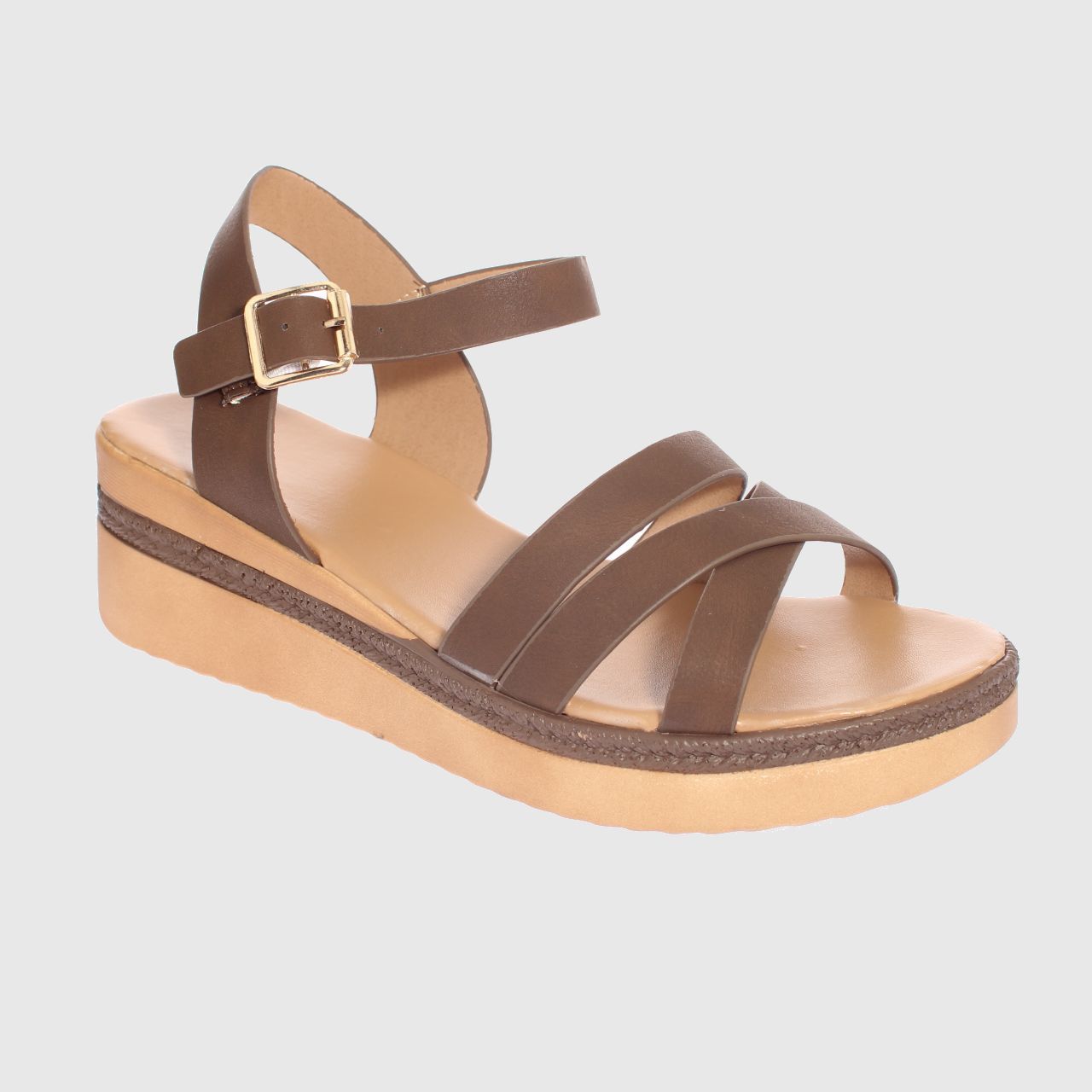 SANDALIAS MUJER VÍA FRANCA CAFÉ PLATAFORMA ART. 52110B31138DBROWN - 1