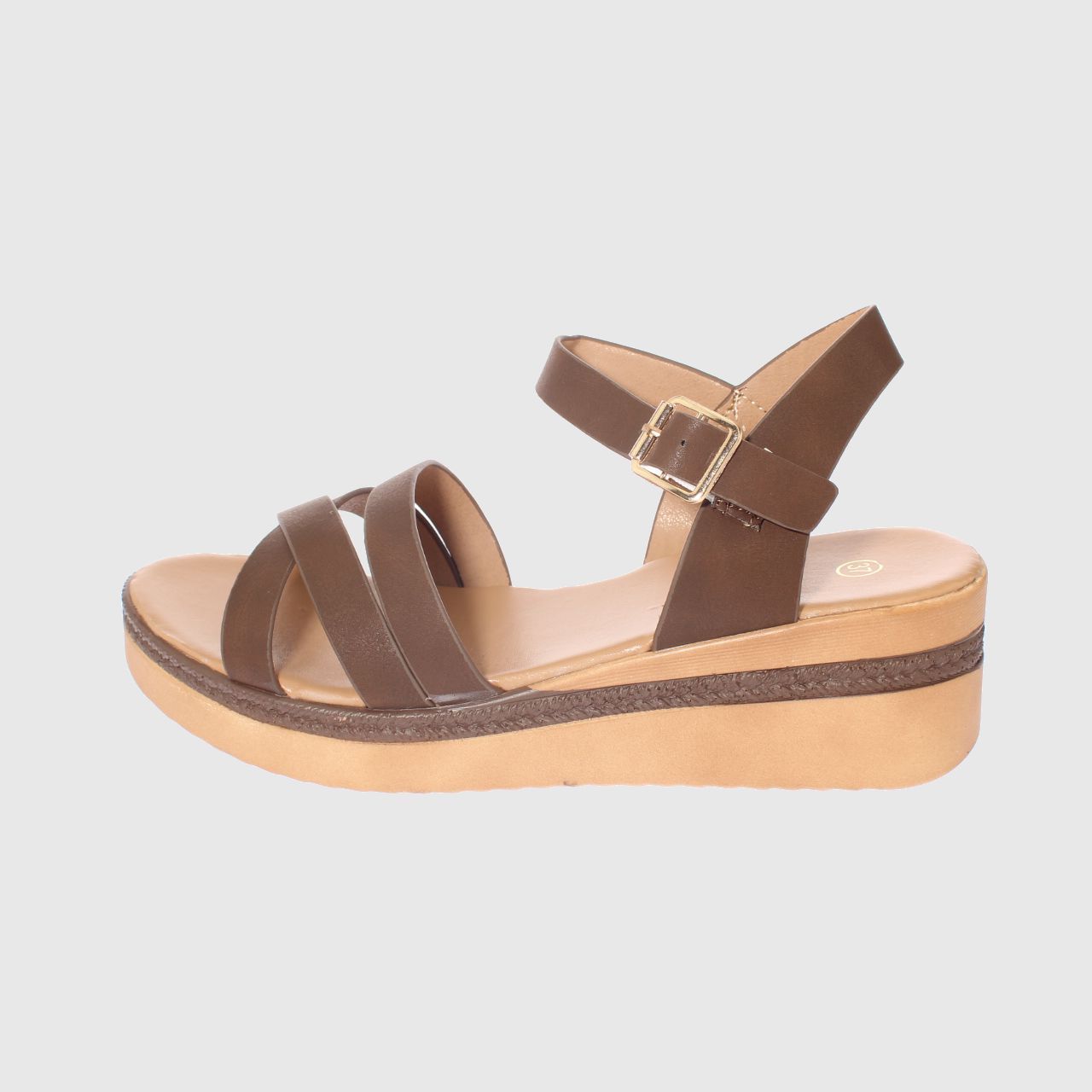 SANDALIAS MUJER VÍA FRANCA CAFÉ PLATAFORMA ART. 52110B31138DBROWN - 2