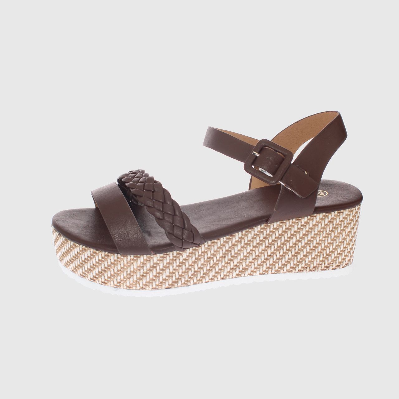 SANDALIAS MUJER VÍA FRANCA CAFÉ OSCURO PLATAFORMA ART. 52111B1155DBROWN - 2
