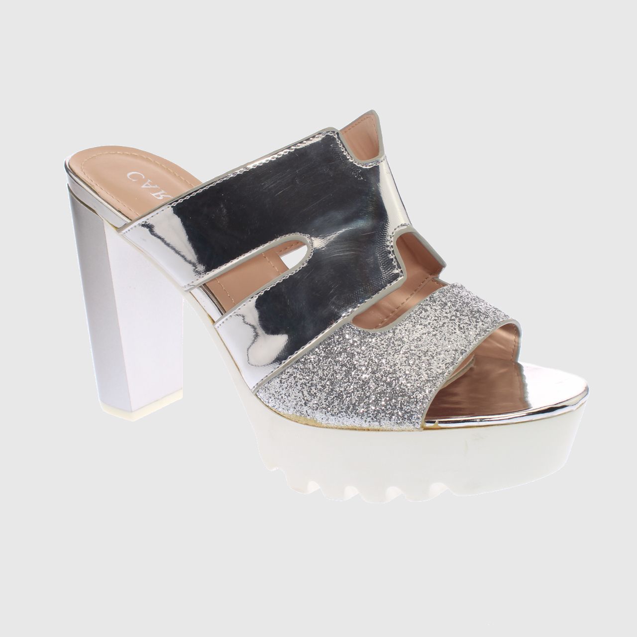 SANDALIAS MUJER VIA FRANCA TACO PLATA CARBIN ART. 5YJ0382SILVER - 1