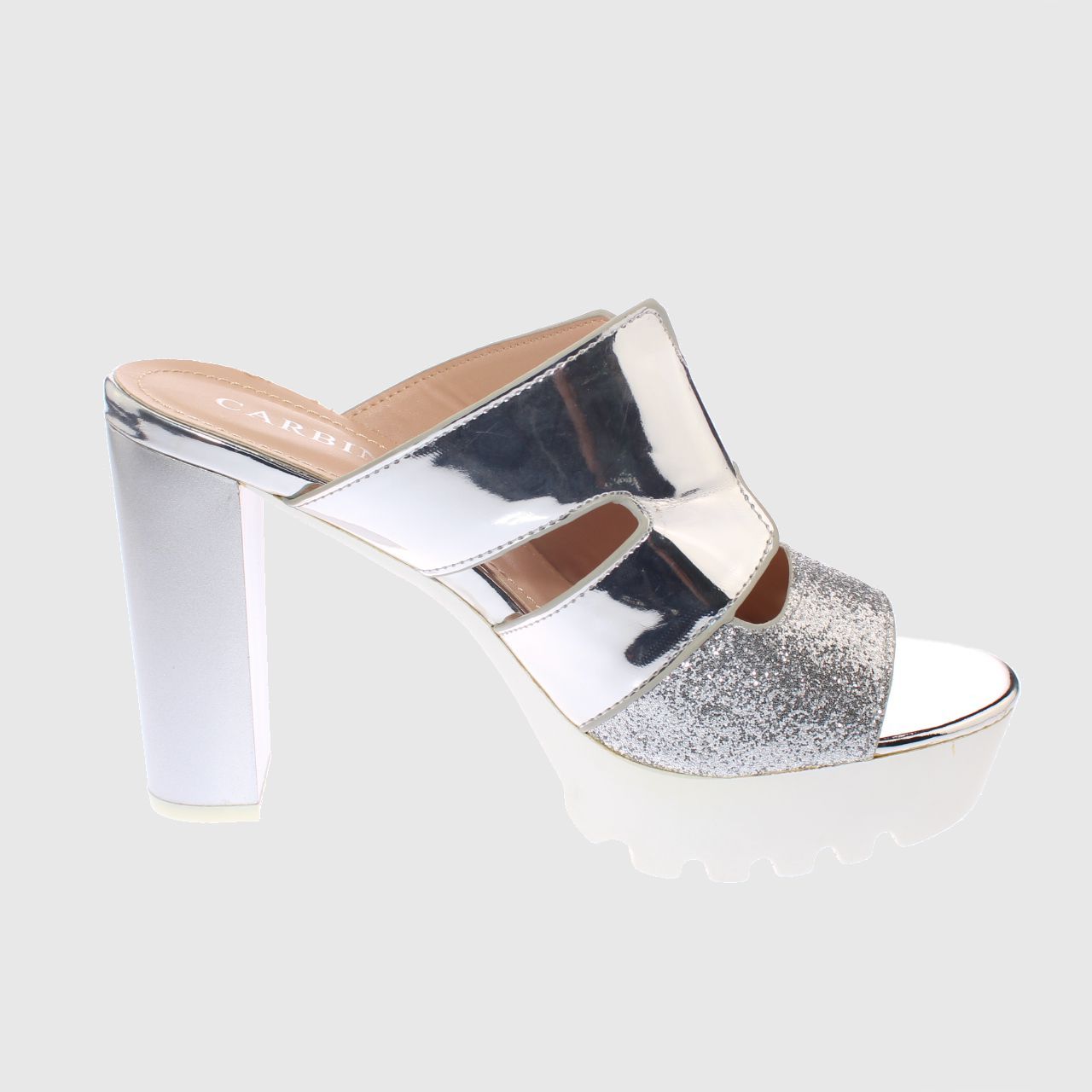 SANDALIAS MUJER VIA FRANCA TACO PLATA CARBIN ART. 5YJ0382SILVER - 4