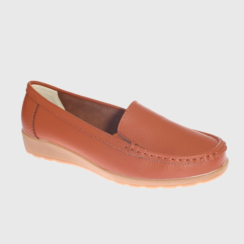 MOCASINES MUJER VIA FRANCA CUERO CAMEL MARCHE ART. 5LO120 - 1