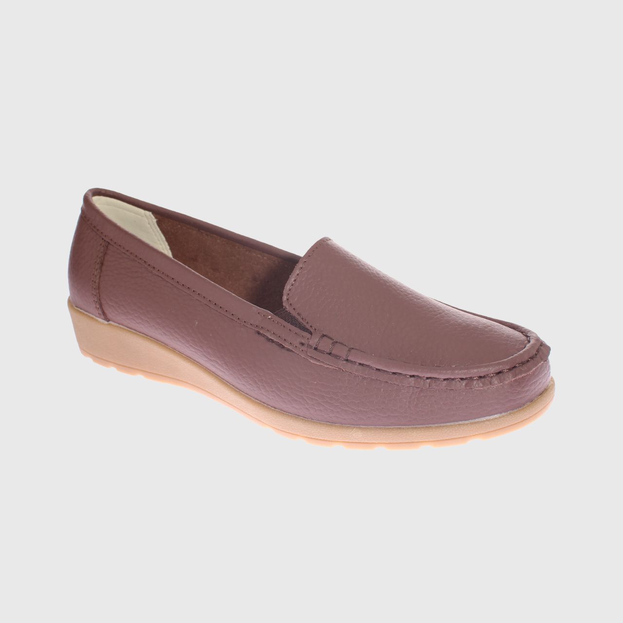 MOCASINES MUJER VIA FRANCA CUERO CAFÉ MARCHE ART. 5LO120BROWN - 1