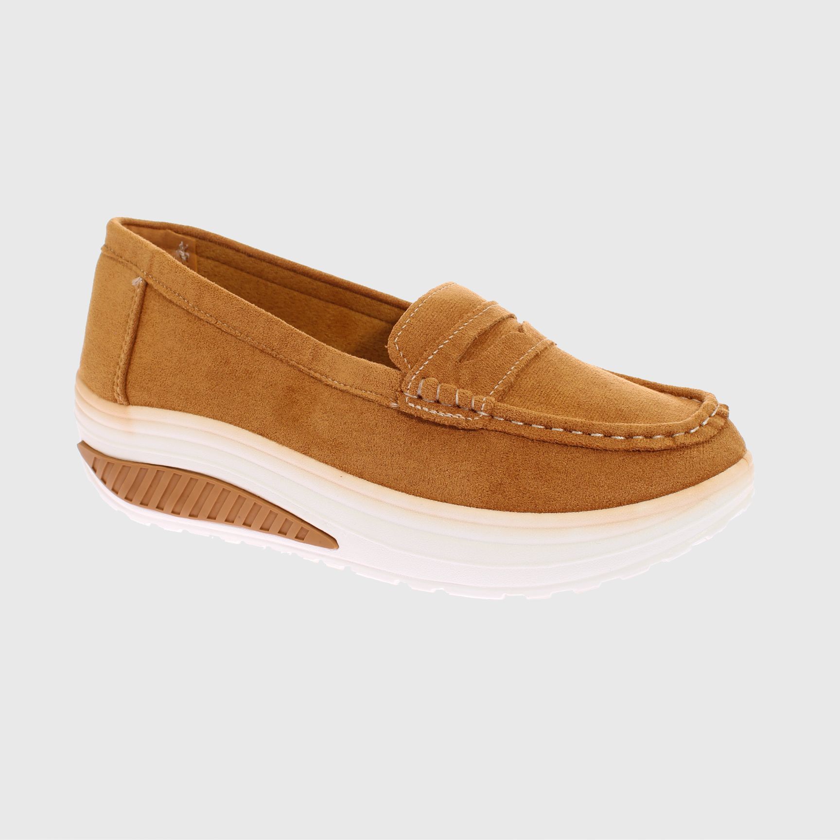 MOCASINES MUJER VIA FRANCA TEXTIL CAMEL ART. 5BX02 - 1