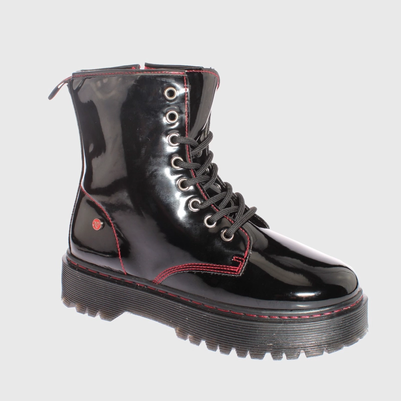 BOTIN NEGRO/ ROJO VÍA FRANCA ART. 5BM001BKRED - 1