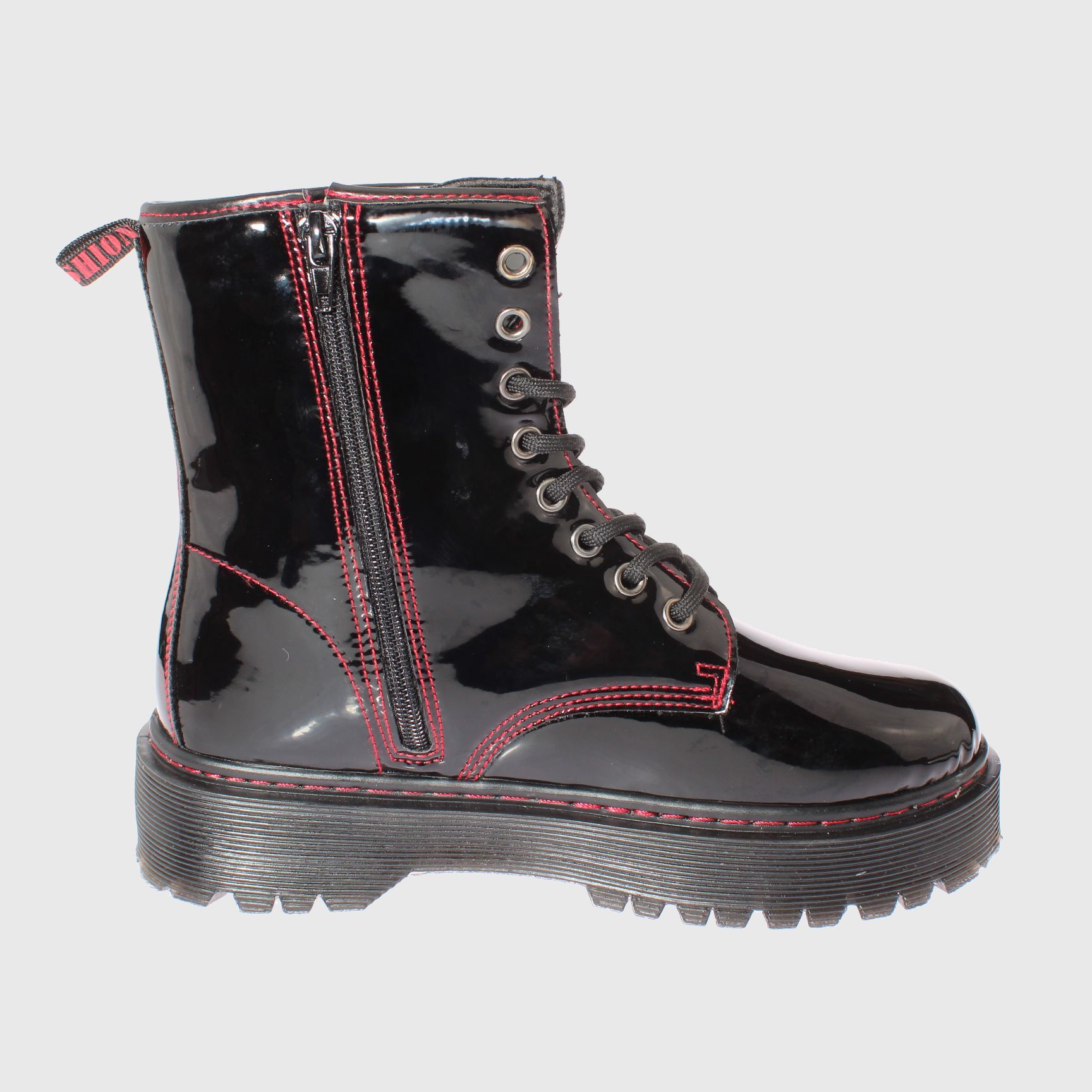 BOTIN NEGRO/ ROJO VÍA FRANCA ART. 5BM001BKRED - 4