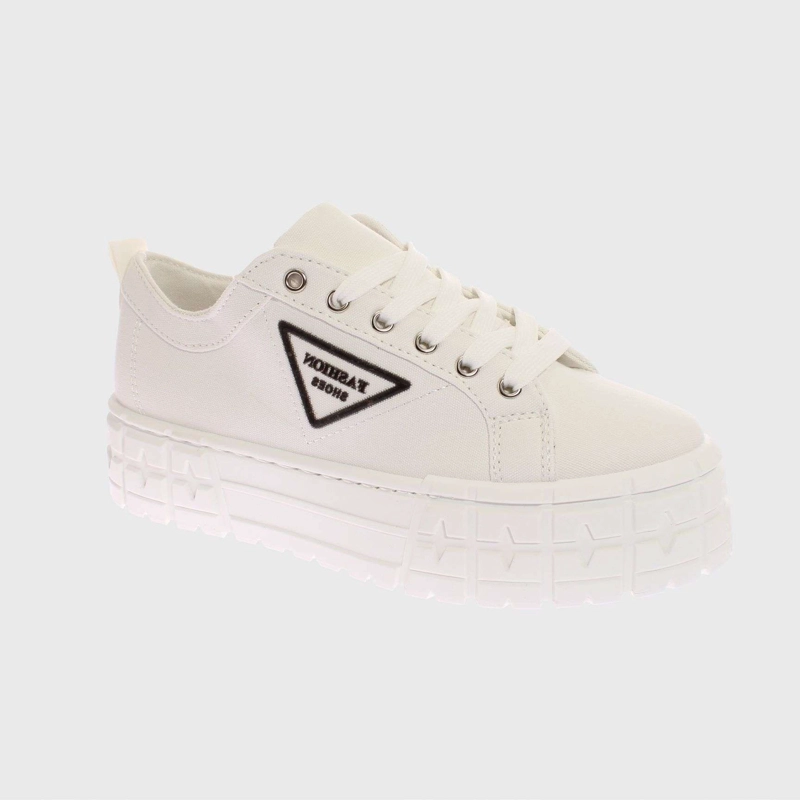 ZAPATILLAS MUJER VIA FRANCA CASUALES BLANCO LONA ANDARINA ART. 5LA7WHITE - 1