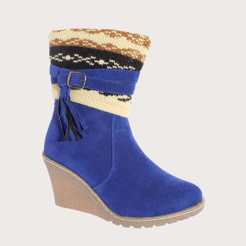 BOTAS MUJER VÍA FRANCA AZUL TACO CHINO ART. 51214BLUE - 1
