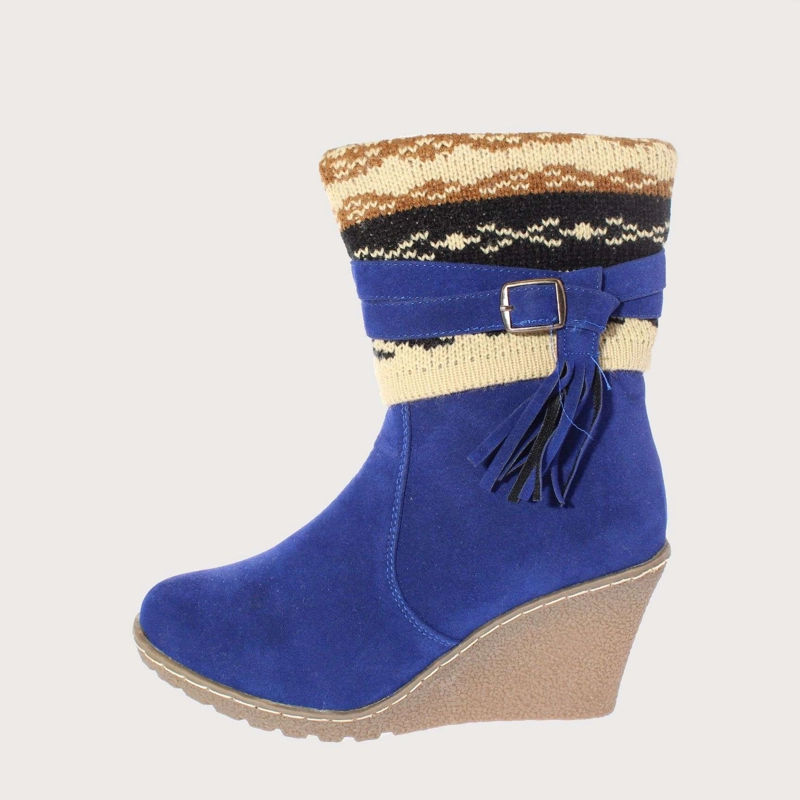 BOTAS MUJER VÍA FRANCA AZUL TACO CHINO ART. 51214BLUE - 2