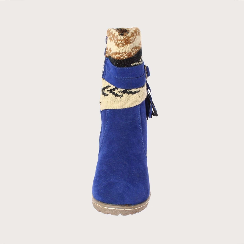 BOTAS MUJER VÍA FRANCA AZUL TACO CHINO ART. 51214BLUE - 3