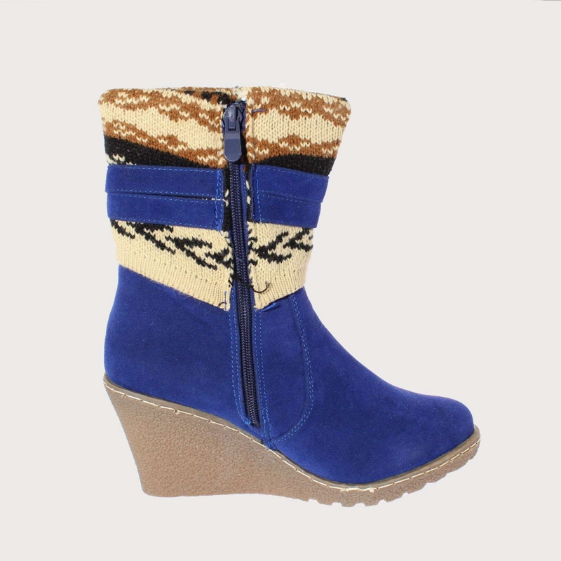 BOTAS MUJER VÍA FRANCA AZUL TACO CHINO ART. 51214BLUE - 4