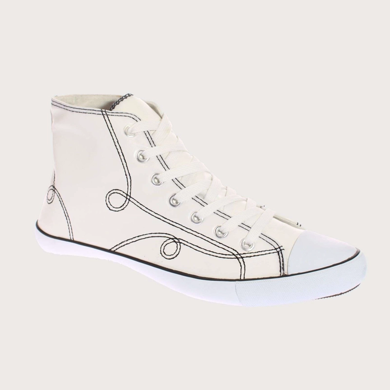 ZAPATILLAS MUJER VIA FRANCA CASUALES BLANCO LONA ART. 5DSCO1086 - 1